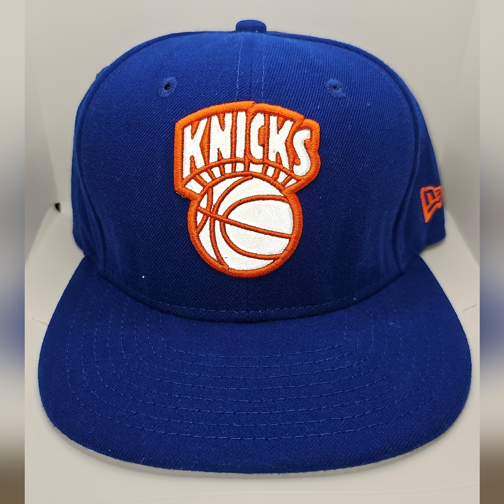 Limited Edition Hardwood Classics New Era Blue Knicks Cap With Skyline Underbill